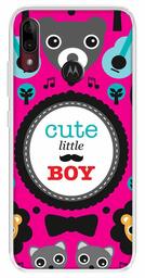 Amazon Brand - Solimo Designer Multicolor Cute Little Boy Pink Pattern Printed Soft Back Case Mobile Cover for Motorola Moto E6s / Motorola Moto E6 Plus