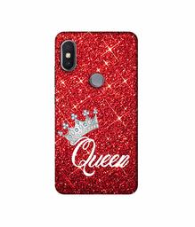 Amazon Brand - Solimo Designer Queen On Red Glitter UV Printed Soft Back Case Mobile Cover for Mi Redmi Y2