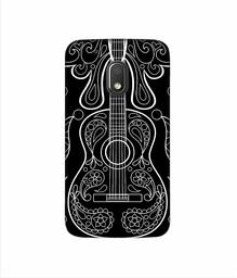 Amazon Brand - Solimo Designer White Gitar On Black 3D Printed Hard Back Case Mobile Cover for Motorola Moto G4 Play