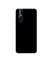 Amazon Brand - Solimo Designer Solid Black 3D Printed Hard Back Case Mobile Cover for Vivo V15 Pro