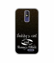 Amazon Brand - Solimo Designer Daddy's Girl and Mummy World UV Printed Soft Back Case Mobile Cover for Panasonic P100