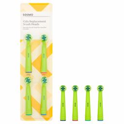 Marque Amazon - Solimo Tetes de brosse de dents pour enfants (Kids), universelles, 2 packs de 4 brosses