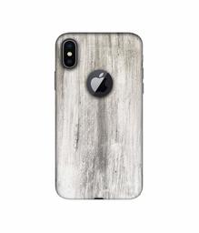 Amazon Brand - Solimo Designer Wooden Texture 3D Printed Hard Back Case Mobile Cover for Apple iPhone X (Logo Cut)