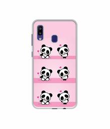 Amazon Brand - Solimo Designer Panda Pattern UV Printed Soft Back Case Mobile Cover for Samsung Galaxy M10s