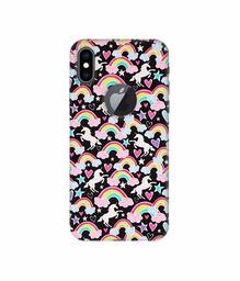 Amazon Brand - Solimo Designer Unicorn Texture 3D Printed Hard Back Case Mobile Cover for Apple iPhone Xs Max (Logo Cut)