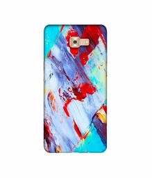 Amazon Brand - Solimo Designer Blue and Red Brush Texture 3D Printed Hard Back Case Mobile Cover for Samsung Galaxy C9 Pro