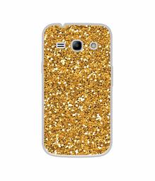 Amazon Brand - Solimo Designer Golden Sparkle UV Printed Soft Back Case Mobile Cover for Samsung Galaxy J1