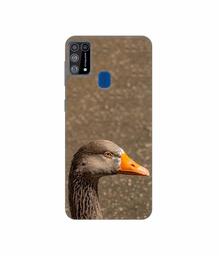 Amazon Brand - Solimo Designer Duck Face 3D Printed Hard Back Case Mobile Cover for Samsung Galaxy M31