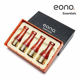 Eono Essentials Cigar Mouthpiece Set Copper and Resin Cigar Pipe Nozzle 4 Sizes Golden with Mahogany