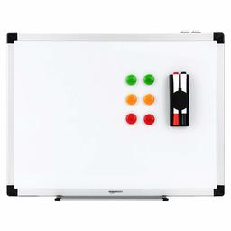 Amazon Basics Whiteboard Magnetic Pen Tray with Aluminum Trim, white