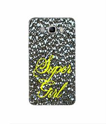 Amazon Brand - Solimo Designer Super Girl On Foil 3D Printed Hard Back Case Mobile Cover for Samsung Galaxy J7 (2016)