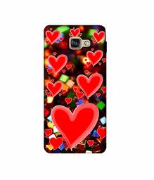 Amazon Brand - Solimo Designer Heart Texture on Glitters 3D Printed Hard Back Case Mobile Cover for Samsung Galaxy A7 (2016)