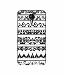 Amazon Brand - Solimo Designer Black Multi Patterns 3D Printed Hard Back Case Mobile Cover for Micromax Canvas Nitro 4G E455