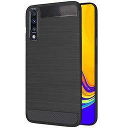 Amazon Brand - Solimo Protective Mobile Cover (Soft & Flexible Back Case) for Samsung Galaxy A70 (Black)