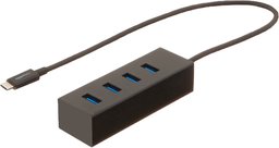 AmazonBasics - Concentrador de USB 3.1 tipo C a 4 puertos USB, 5 unidades, color negro