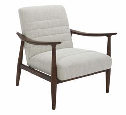 Amazon Brand – Rivet Spear Mid-Century Modern Channel Tufted Accent Chair with Wood Arms, 29.1