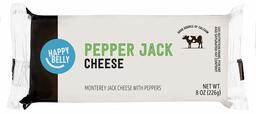 Amazon Brand - Happy Belly Pepper Jack Cheese Block, 8 Ounce