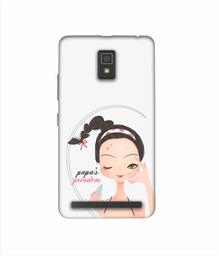 Amazon Brand - Solimo Designer Papa's Princess 3D Printed Hard Back Case Mobile Cover for Lenovo A6600