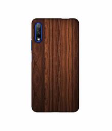 Amazon Brand - Solimo Designer Wooden Texture 3D Printed Hard Back Case Mobile Cover for Honor 9X