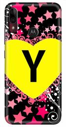 Amazon Brand - Solimo Designer Heart Pattern Alphabet-Y 3D Printed Hard Back Case Mobile Cover for Motorola Moto E6s / Motorola Moto E6 Plus