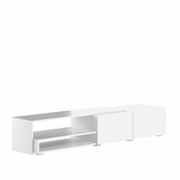 Amazon Brand - Movian Narcea 2-Drawer TV stand with Open Storage Compartments, 168 x 42 x 32 cm, White