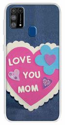 Amazon Brand - Solimo Designer Multicolor Love Mom Heart Design Printed Soft Back Case Mobile Cover for Samsung Galaxy M31