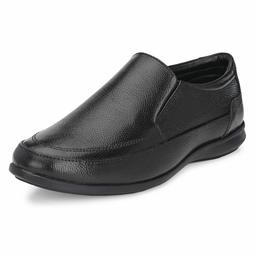 Burwood Men's Black Leather Formal Shoes-9 UK (43 EU) (BW 394)