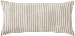 Amazon Brand – Ravenna Home Casual Striped Throw Pillow - 24 x 12 Inch, Taupe