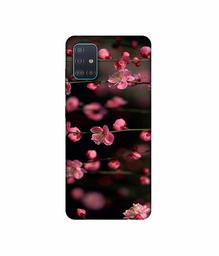 Amazon Brand - Solimo Designer Pink Flowers 3D Printed Hard Back Case Mobile Cover for Samsung Galaxy A51