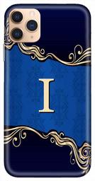 Amazon Brand - Solimo Designer Blue Pattern Alphabet-I 3D Printed Hard Back Case Mobile Cover for Apple iPhone 11 Pro Max