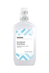 Amazon Brand - Solimo Dry Mouth Oral Rinse, Alcohol Free, Mint, 16 Fluid Ounces