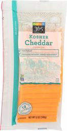 365 Everyday Value, Kosher Cheddar Cheese, Slices, 12 oz