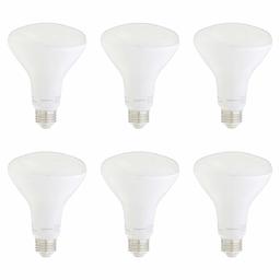 AmazonBasics 65W Equivalent, Daylight, Dimmable, CEC Compliant, BR30 LED Light Bulb | 6-Pack