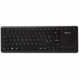 AmazonBasics Wireless Keyboard with Touchpad for Smart TV, IT Layout (QWERTY)