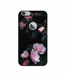 Amazon Brand - Solimo Designer Dark Flowers Photography UV Printed Soft Back Case Mobile Cover for Apple iPhone 6 Plus / 6S Plus (Logo Cut)