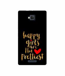 Amazon Brand - Solimo Designer Happy Girls are The Prettiest UV Printed Soft Back Case Mobile Cover for Lava A82