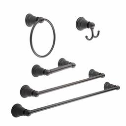 AmazonBasics Bathroom Accessories Set, AB-BR843-OR