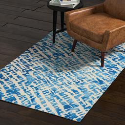 Amazon Brand – Rivet Modern Geometric Area Rug, 4 x 6 Foot, Blue