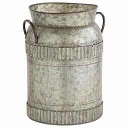 Stone & Beam - Vaso da Latte, in Metallo, Stile Vintage, 37 cm, zincato