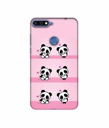 Amazon Brand - Solimo Designer Panda Pattern 3D Printed Hard Back Case Mobile Cover for Huawei Honor 7A