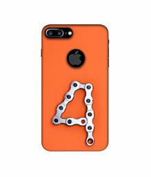 Amazon Brand - Solimo Designer Number Four 3D Printed Hard Back Case Mobile Cover for Apple iPhone 7 Plus (Logo Cut)