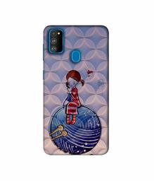 Amazon Brand - Solimo Designer Lady Vector Patternn 3D Printed Hard Back Case Mobile Cover for Samsung Galaxy M21 / M30s