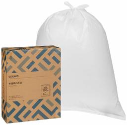 SOLIMO Trash Bags, Translucent 1.1 gal (30 L), 100 Sheets x 2 Packs (200 Pieces)