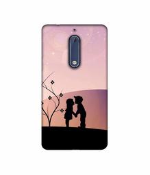 Amazon Brand - Solimo Designer Kiss-ing Couple 3D Printed Hard Back Case Mobile Cover for Nokia 5