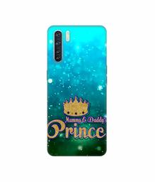 Amazon Brand - Solimo Designer Mummy & Daddy's Prince 3D Printed Hard Back Case Mobile Cover for Oppo F15