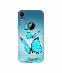 Amazon Brand - Solimo Designer Flying Butterflies 3D Printed Hard Back Case Mobile Cover for Apple iPhone XR (Logo Cut)