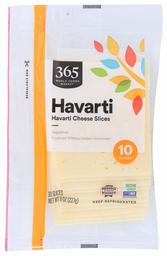 365 by Whole Foods Market, Cheese Slices, Havarti (10 Slices), 8 Ounce