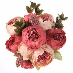 Umi. Essentials Vintage Bouquet Artificial Peony Silk Flowers Home Wedding Decoration