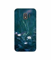 Amazon Brand - Solimo Designer White Flower 3D Printed Hard Back Case Mobile Cover for Samsung Galaxy J2 Core