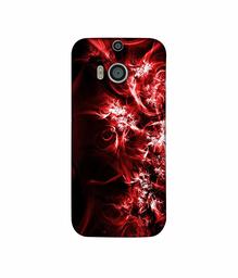 Amazon Brand - Solimo Designer Reddish Pattern 3D Printed Hard Back Case Mobile Cover for HTC One M8